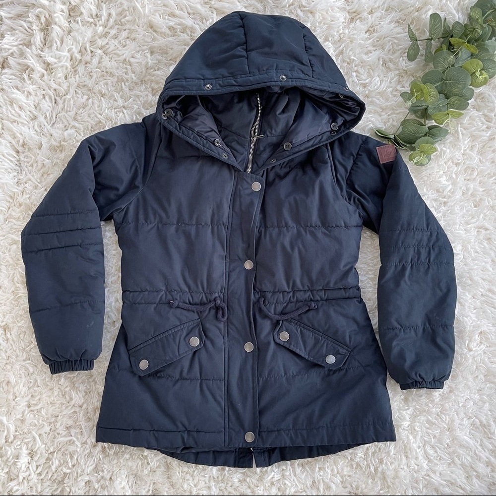 Hollister Navy Parka Zip Jacket